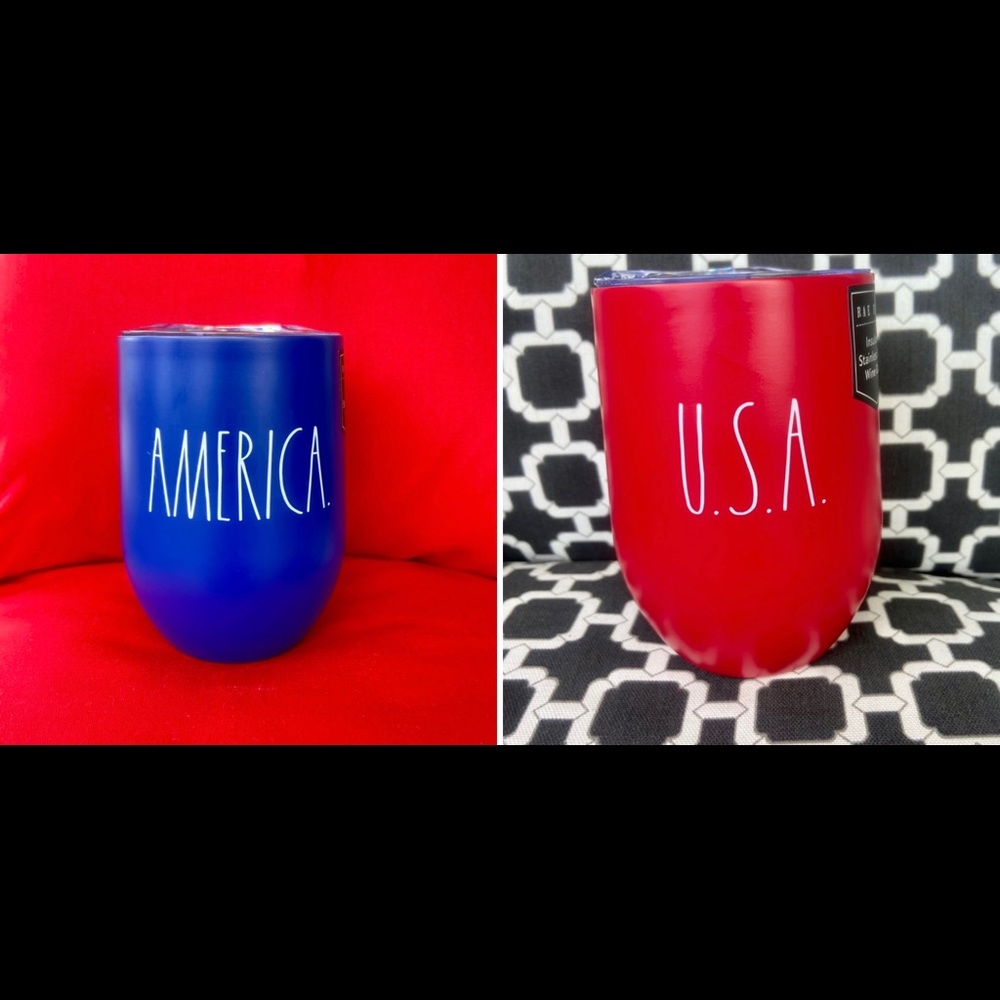 NEW~⭐️REDUCED⭐️Rae Dunn Insulated Stainless Steel Tumblers~ U.S.A. & America 🇺🇸